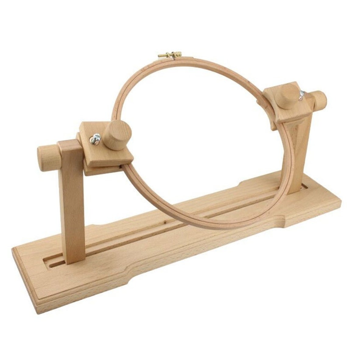 Cadre Rotatif 360° Pour Broderie Et Point De Croix - Support Réglable En Bois - Canevas Jusqu'à 40 Cm