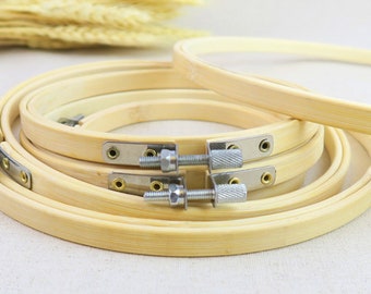 Kit ricamo principiante / Bamboo Ricamo Hoops / Cross Stitch Hoop / Bamboo Embroidery/Round Frame Embroidery Accessori/Ricamo Supply