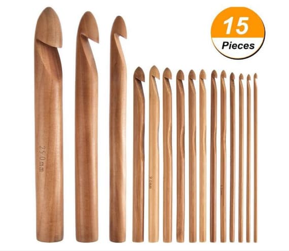 Bamboo Wood Crochet Hookshousehold Knitting Tools Crochet 