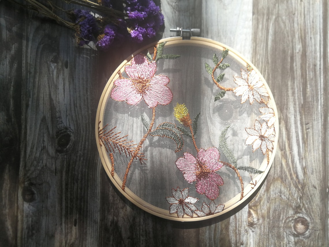 Embroidery Wall Hangings Decorationwall Hanging Art Etsy