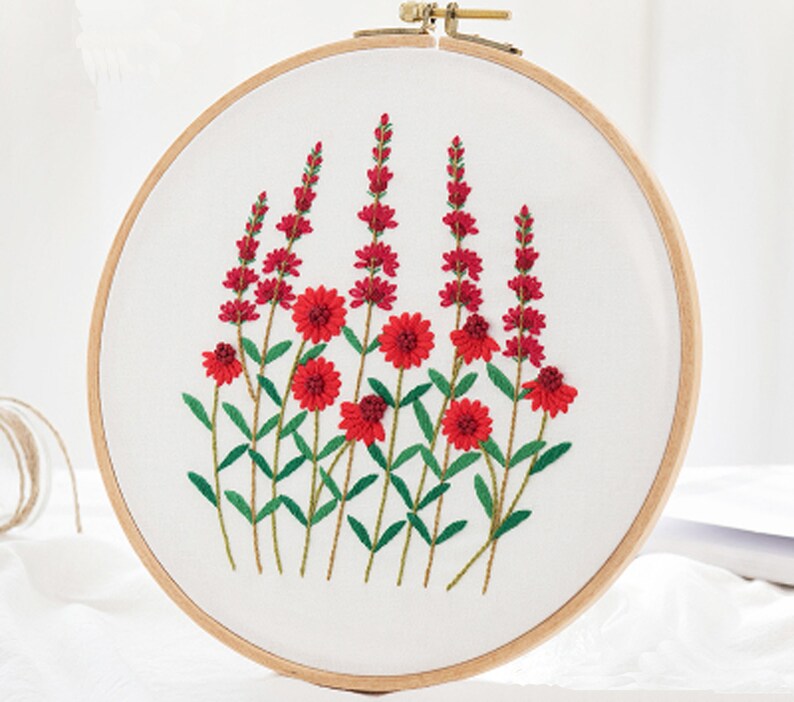 Beginner Embroidery Kit Christmashand Embroidery Etsy