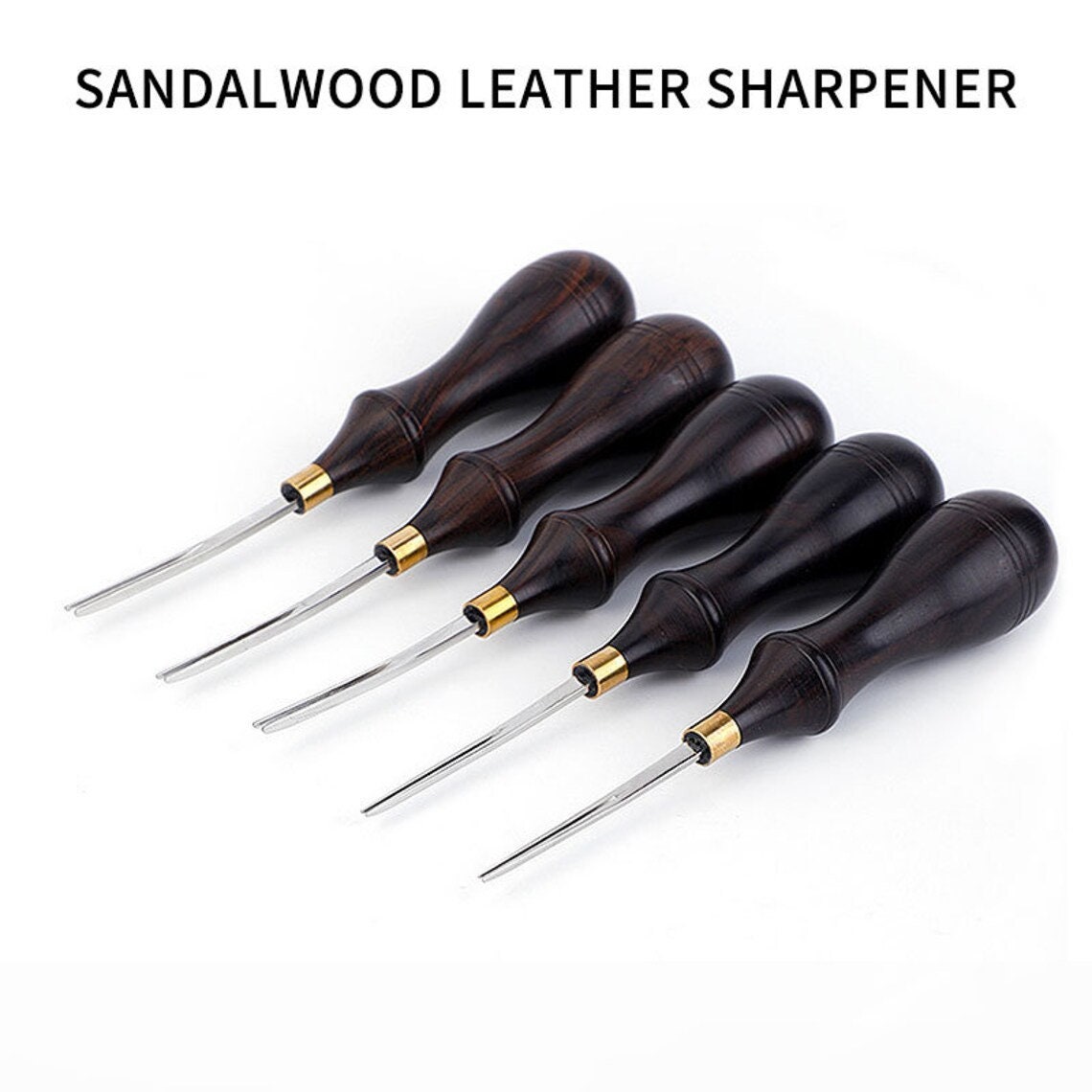 Leather Edge Stainless Steel Trimmer with Wood Handle, Leather Edge Skiving  Bevelers Leather Craft Keen Edge Cutting Tool for Beveling 1mm/1.2mm/1.5mm
