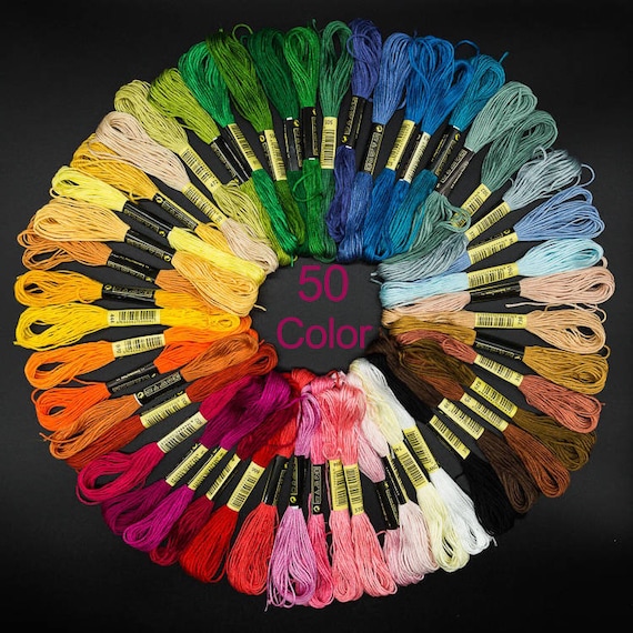 100 Pcs50 Mixed Colors 8m Embroidery Floss, Cotton Thread, Sewing