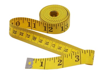 Nastro di misurazione da cucito da 120" (300 cm), nastro di misurazione, metro a nastro, metro a nastro flessibile, nastro di misurazione morbido, nastro di misurazione giallo in tessuto da sarto