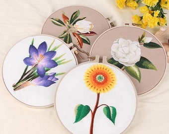 Gifts for her,Embroidery kit Modern Embroidery Kit,Plants Embroidery Kit For Beginner, Hoop Art,Hand Embroidery Art, Hand Embroidery Kit
