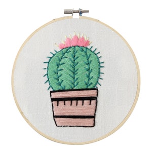 初心者向け植物刺繍キット、モダン刺繍キット、手刺繍キット、花の刺繍パターン、DIY刺繍キット