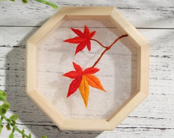Diy craft kit|Embroidery full kit|Transparent embroidery|Modern Embroidery Kit|Hand Embroidery Kit|Flowers Embroidery Pattern|fall decor