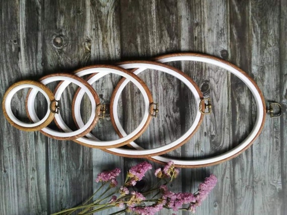 Telaio Per Ricamo Rotondo In Legno - 40 Cm, Cerchio Per Cucito, Punto Croce E Decorazioni Fai Da Te