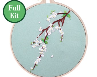 Embroidery Kit Beginner -Modern Embroidery DIY Kit Embroidery Hoop Art -Hand Embroidery Art-floral embroidery -Embroidery Pattern