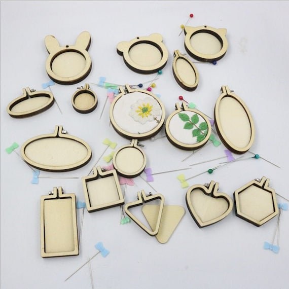 Mini Embroidery Hoops  Tiny Round Wooden Frames