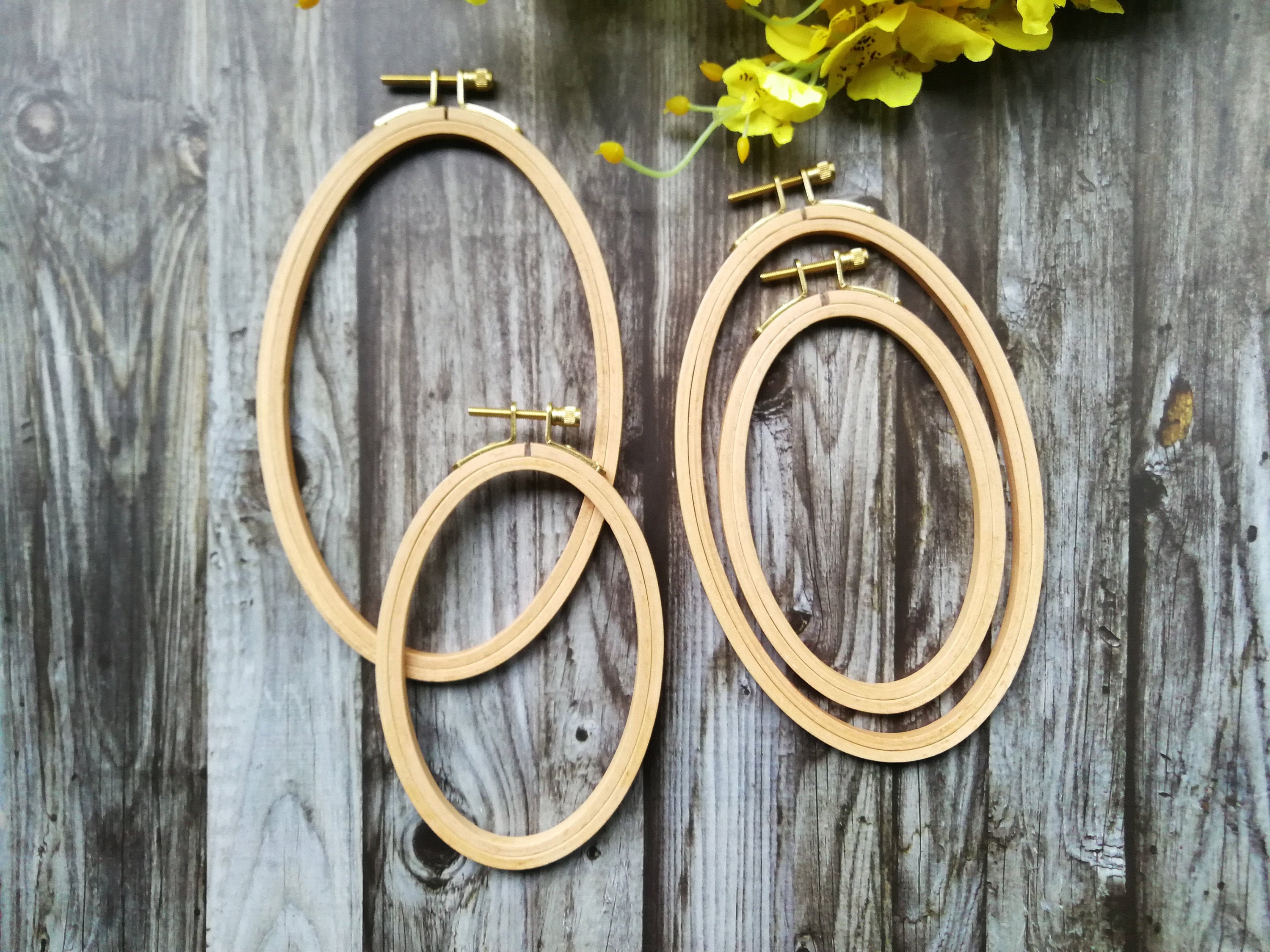 Oval embroidery hoopcircular hoopstitching hoopwooden  etsy Oval embroidery hoopcircular hoopstitching hoopwooden  etsy