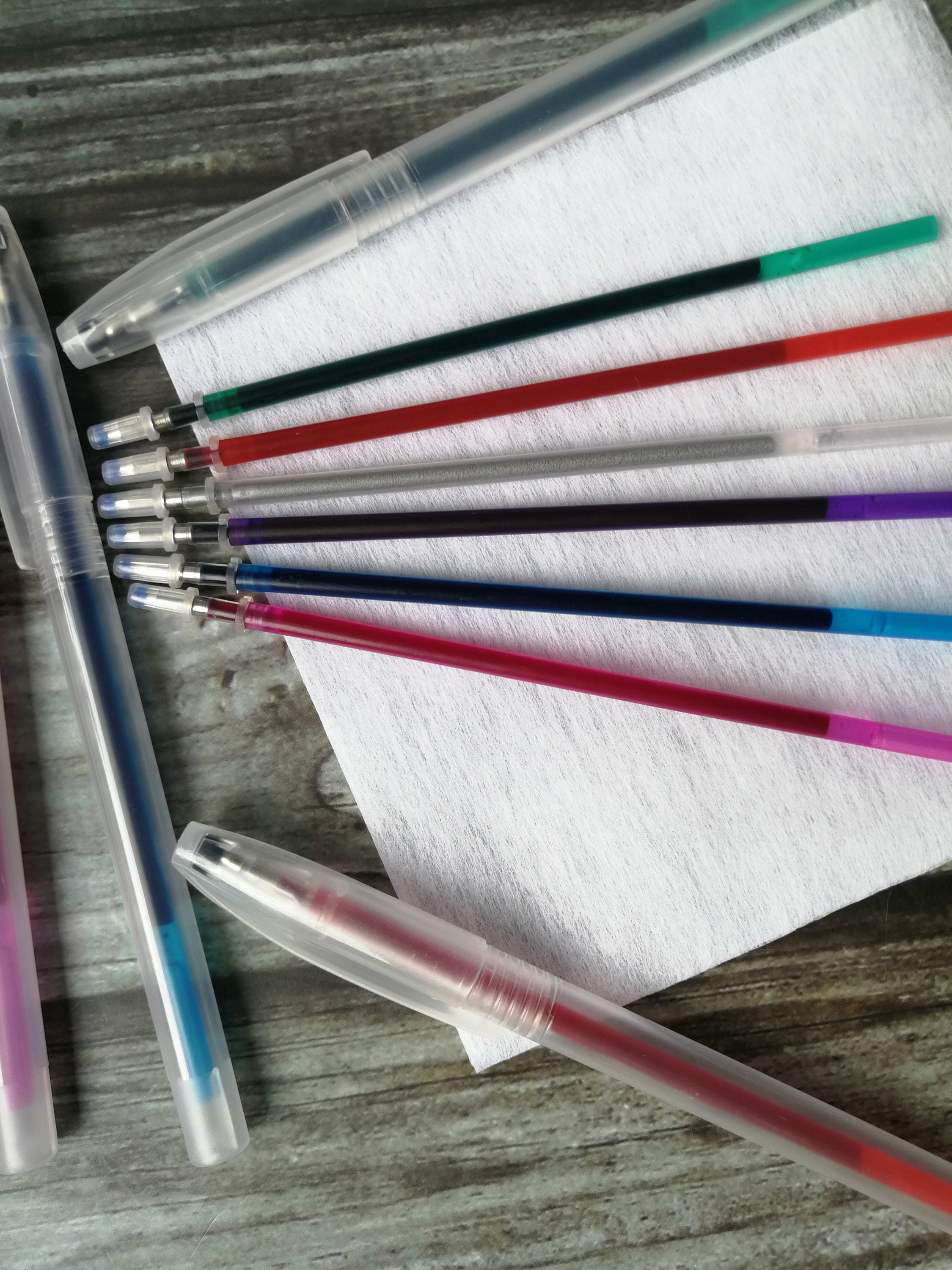 6 pezzi Ricamo penna in tessuto lavabile, pennarello d'inchiostro solubile in acqua, trasferimento motivo ricamo, 5 pezzi Ricamo / fai da fai da fai tracing carta da copia   Italia