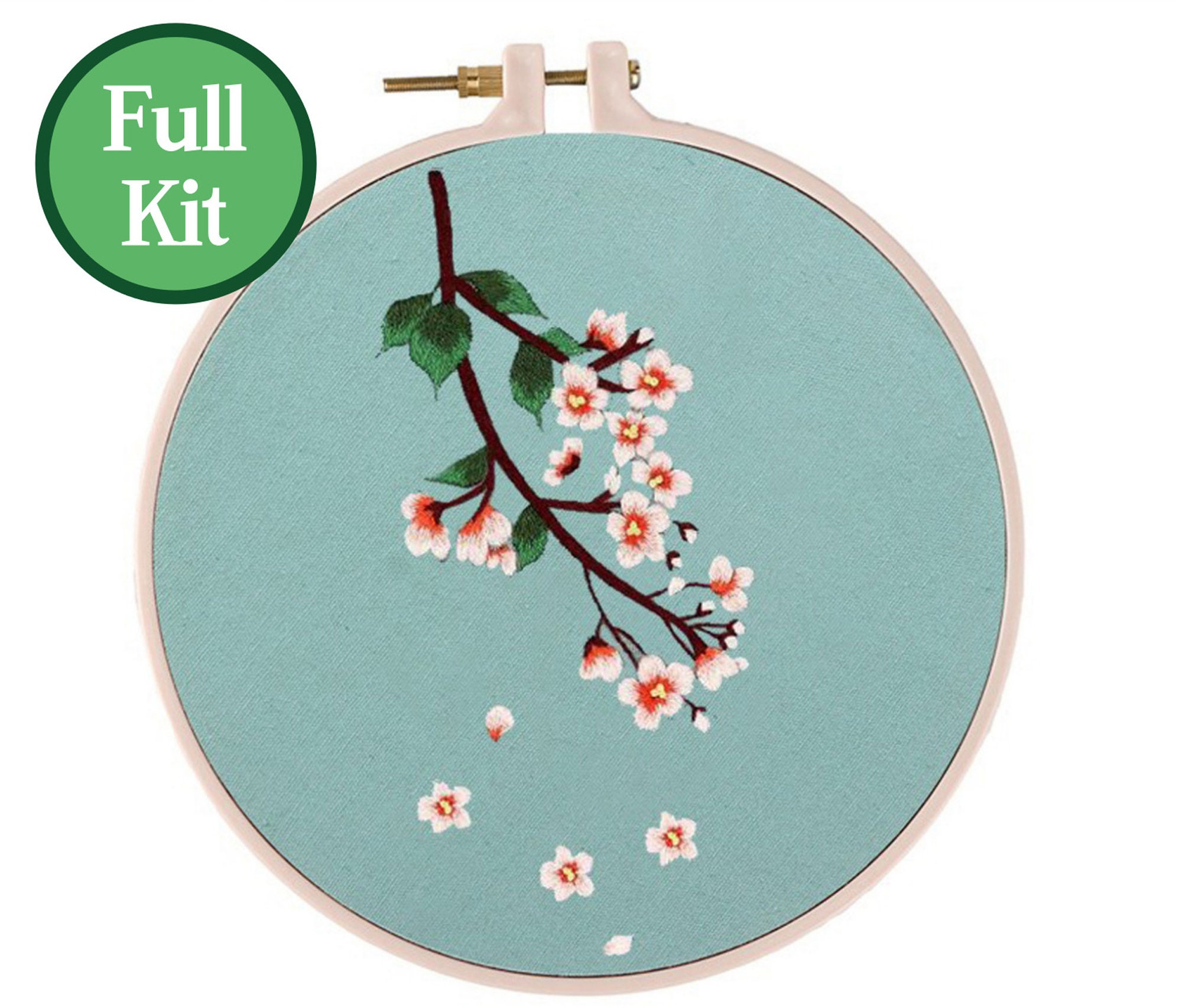 Kits & How To beginner hand Embroidery kit,Full embroidery Kit Hoop