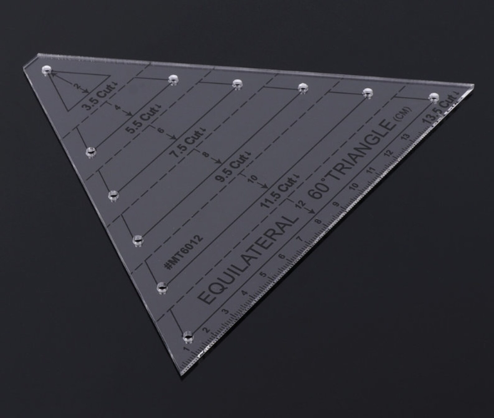 60 Degree Equilateral Triangle Quilting Ruler Templatequilt Etsy