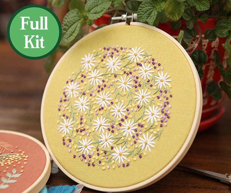 Beginner Plants Embroidery Kit Modern Embroidery Kit Hand Etsy