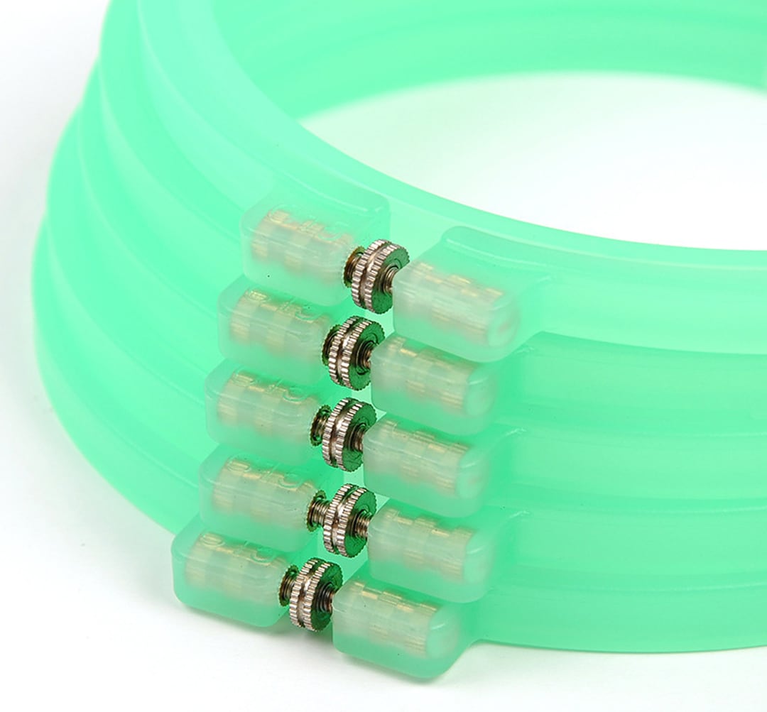 QLOUNI 5-Piece Plastic Embroidery Hoop Set - 5 Sizes (3" To 15") In Assorted Candy Colors - View #7