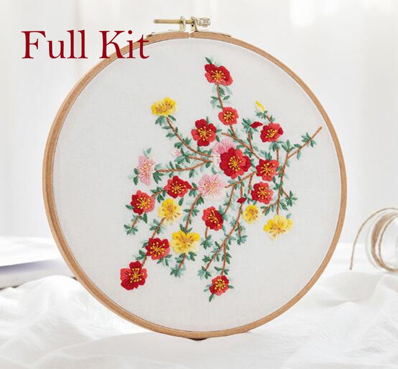 Beginner Embroidery Kit Christmashand Embroidery Etsy