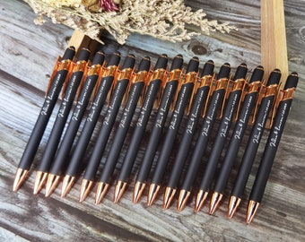 Penne personalizzate in oro rosa per matrimonio, penne aziendali personalizzate, penne personalizzate all'ingrosso, penne promozionali, penne a sfera personalizzate, penne regalo per lei