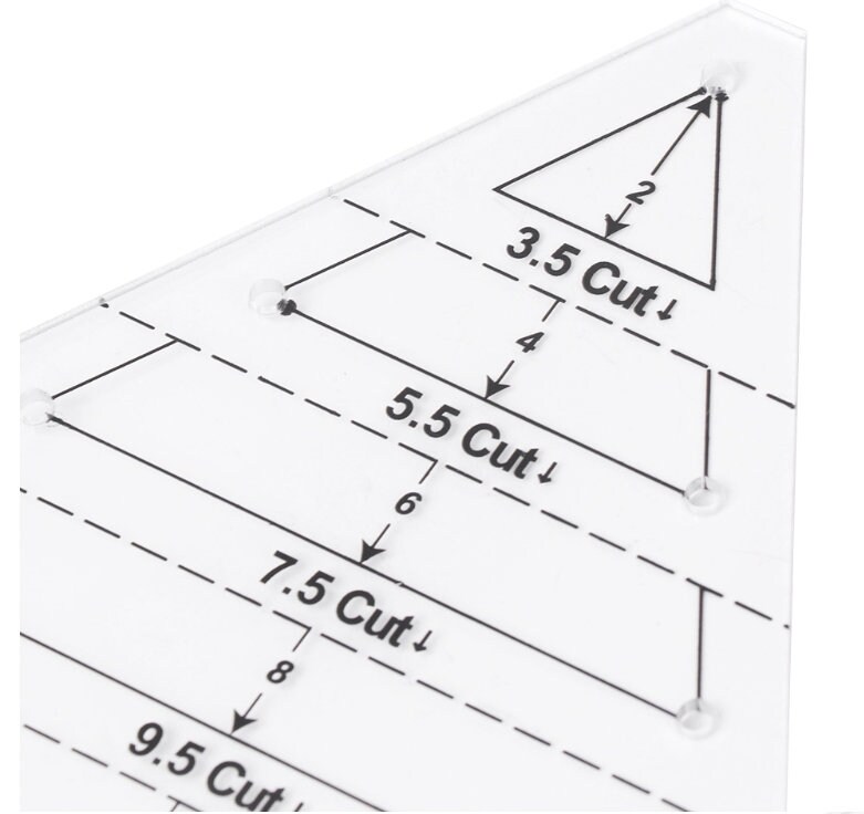 60 Degree Equilateral Triangle Quilting Ruler Templatequilt Etsy