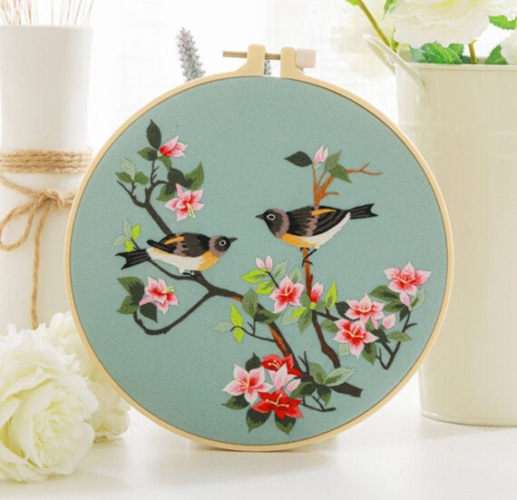 Creative Flora And Fauna Embroidery kitPhoenix Style Etsy