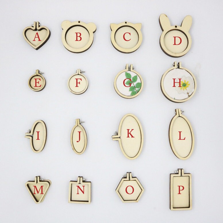 Mini Embroidery Hoopsquare Wooden Embroidery Hoop Kitmini Etsy