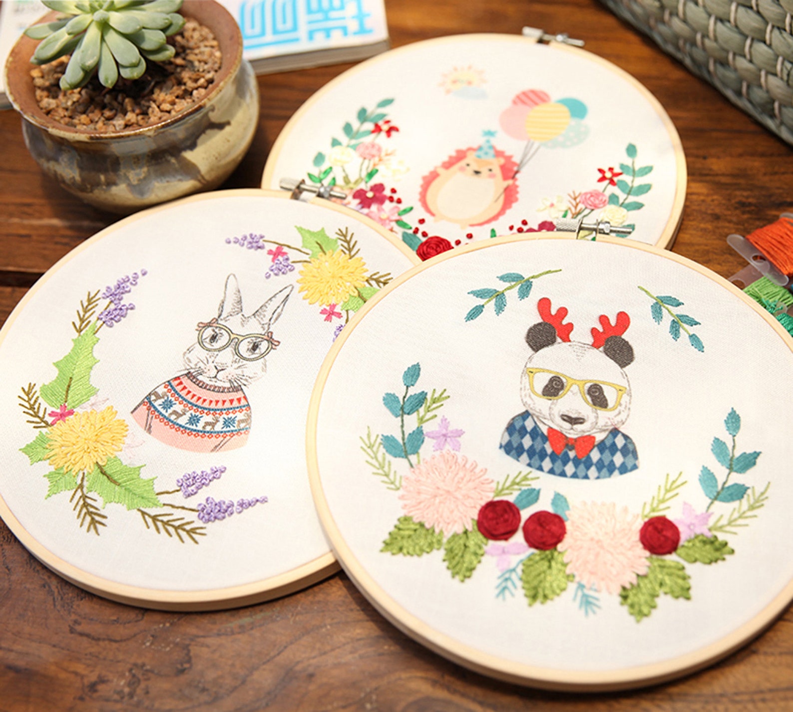 Embroidery Kit Cat Embroidery Kit For Beginner Modern Etsy