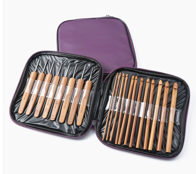 1 Set(20 Pcs) Bamboo Crochet Beginner,crochet Hook Set,bamboo