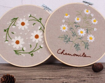 Embroidery Kit|Beginner Embroidery|flowers pattern|Hoop Art Hand Embroidery Art|Modern Embroidery DIY Kit|Embroidery Pattern|Gifts for her