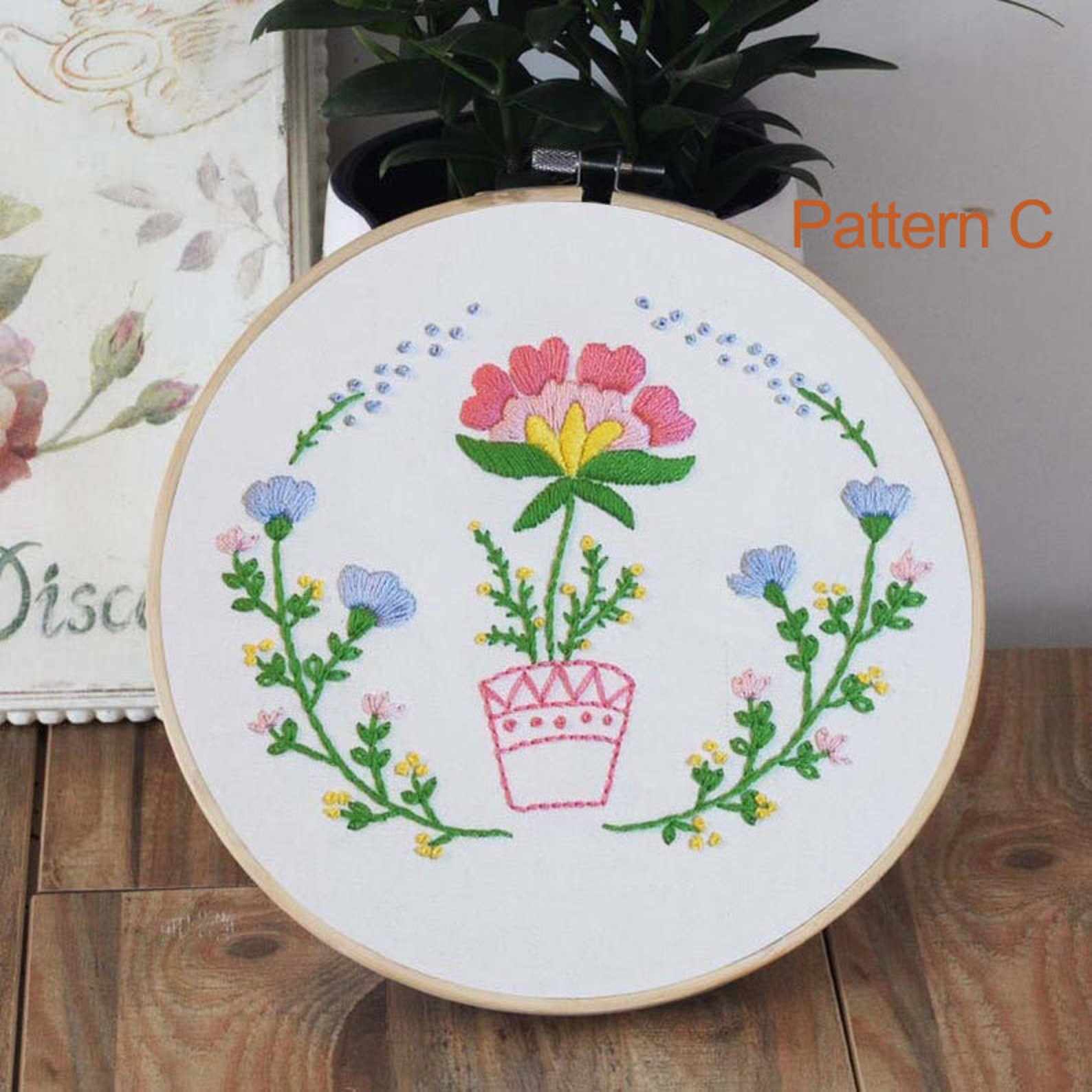 Hand Embroidery Full Kit DIY Needlework Kit Modern Etsy