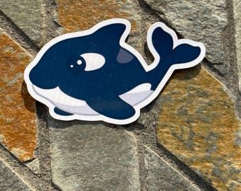 Pegatina de orca chibi