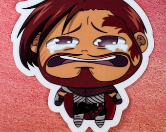 Pegatina de Azune llorando