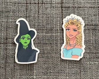 Wicked Elphaba en Glinda-stickers