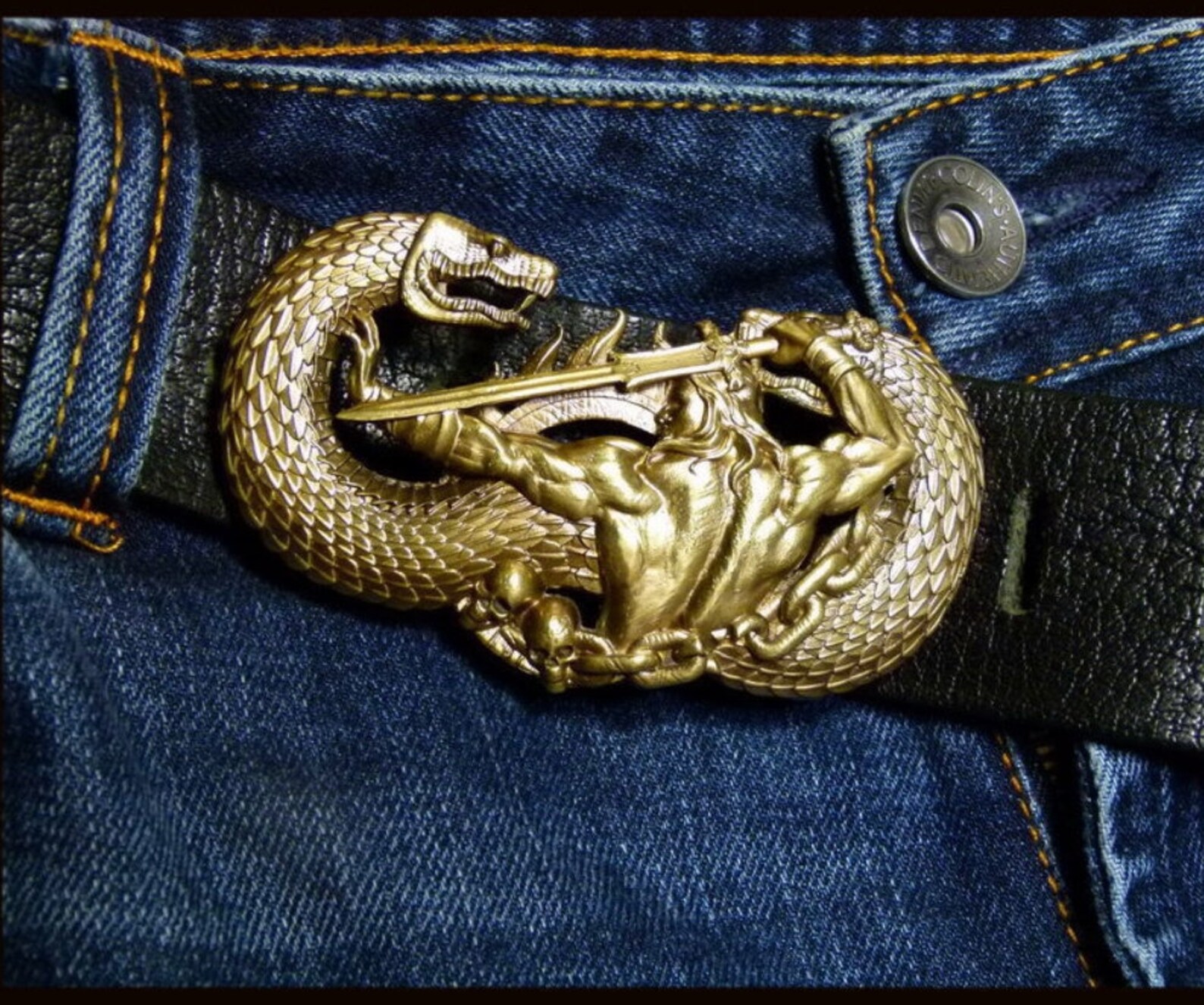 Conan belt buckles for men Snake belt buckle Metal belt Etsy