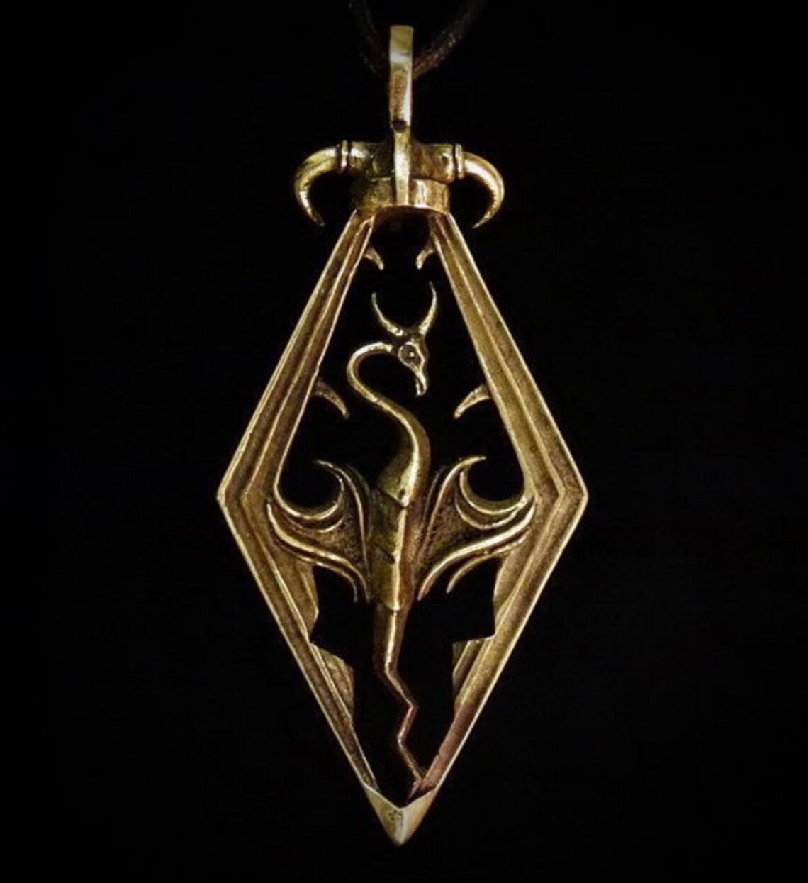 Skyrim pendant for necklaces Viking pendant Bronze Etsy