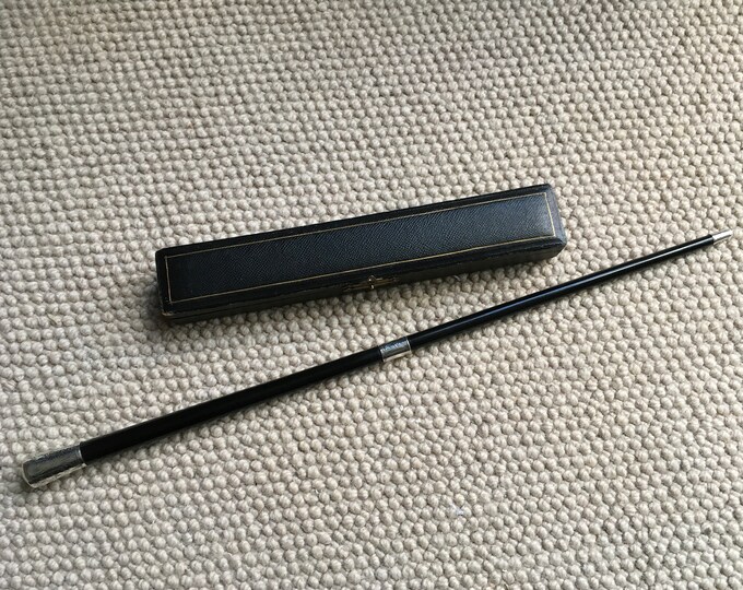 Antique Silver and Ebony Conductors Baton Ebenezer Newman London 1917
