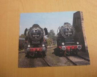 Glasses cleaning cloth with steam locomotive BR52 + BR41