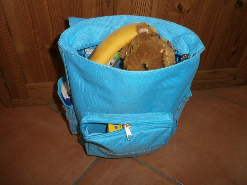 Children/'s backpack with steam locomotive