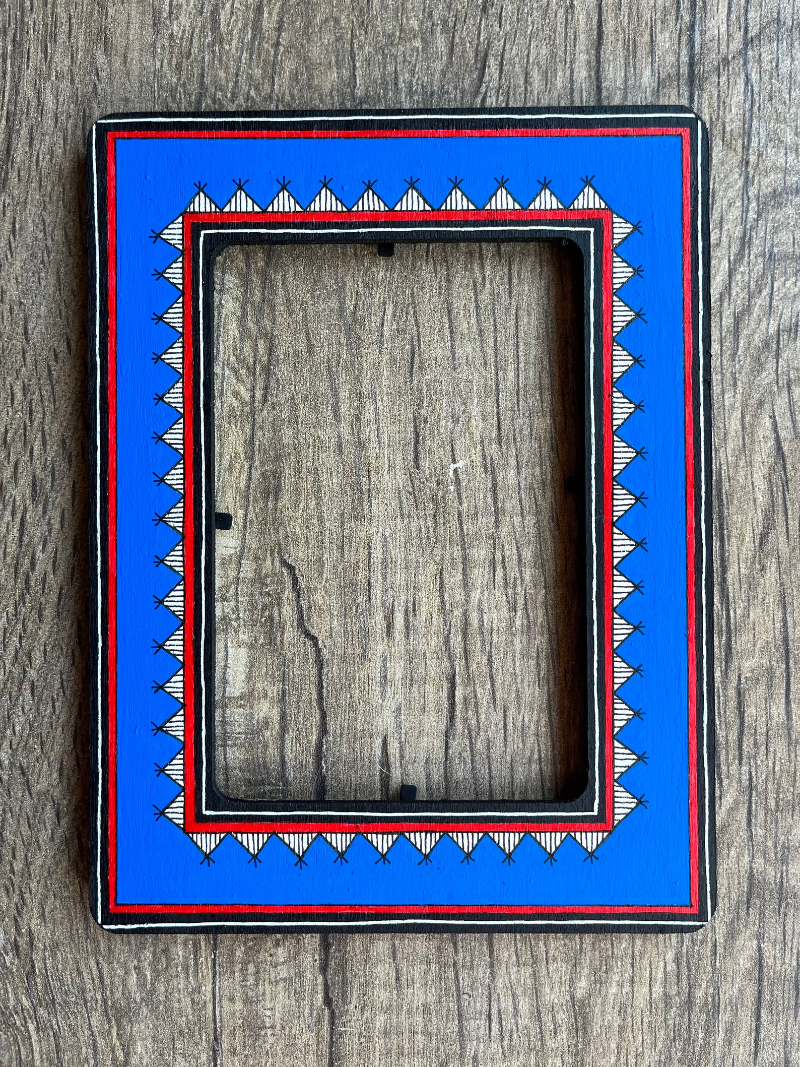 Hand Painted Wooden Frame Madhubani Art Acrylic Painting Etsy