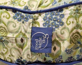 Rocat Round Dog Bed Cactus, Blue, Green, Ivory, Floral Pattern Dog Bed in 3 Sizes, Dog Bed Fabric Covers, Pet Furniture