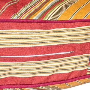 Lodge Stripe Round Dog Bed Multi Colored, 3 Sizes Dog Beds/Fabric Covers, Pet Furniture
