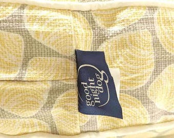 Shell Game Round Dog Bed, Coastal Pattern, USA Made