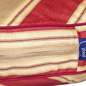 Country Club Round Dog Bed Multi Colored, Striped Dog Bed in 3 Sizes, Dog Bed Fabric Covers, Pet Furniture