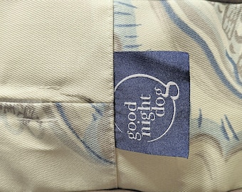 Coral Beach Blue Round Dog Bed Seashell Pattern, 3 Sizes Dog Beds/Fabric Covers, Pet Furniture