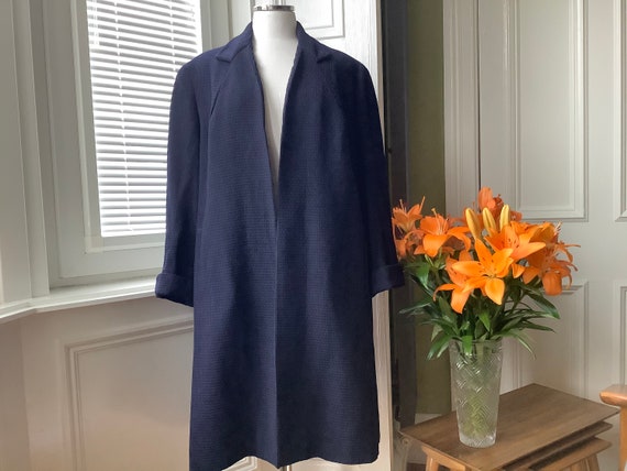 Late 1950s Dark Blue Swing Coat