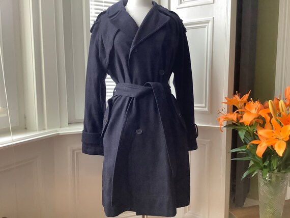 AllSaints Dark Grey Checked Trenchcoat