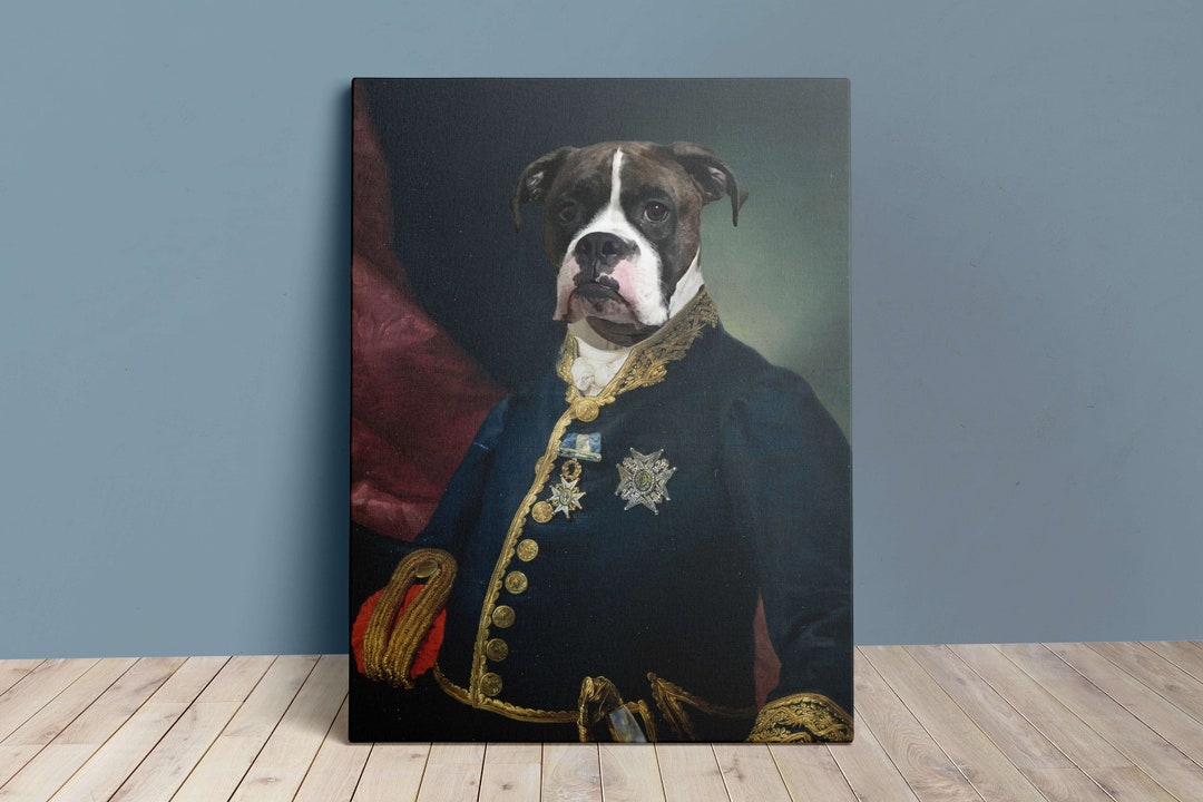 Custom Royal Dog Portrait From Photo,royal Pet Portrait,custom Pet ...
