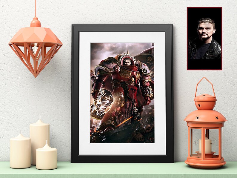 warhammer 40k posters,warhammer 40k posters art,portrait from photo,personalized family art,custom portrait,birthday gift for boyfriend W122