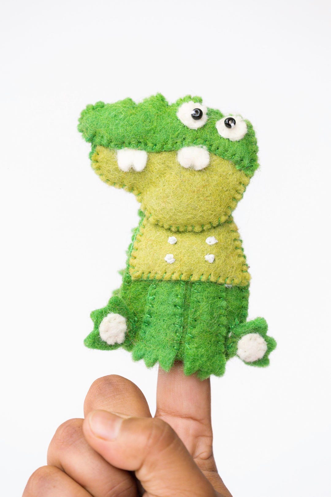 Felted Alligator Finger Puppet: 100% New Zealand Wool, Handmade - Etsy