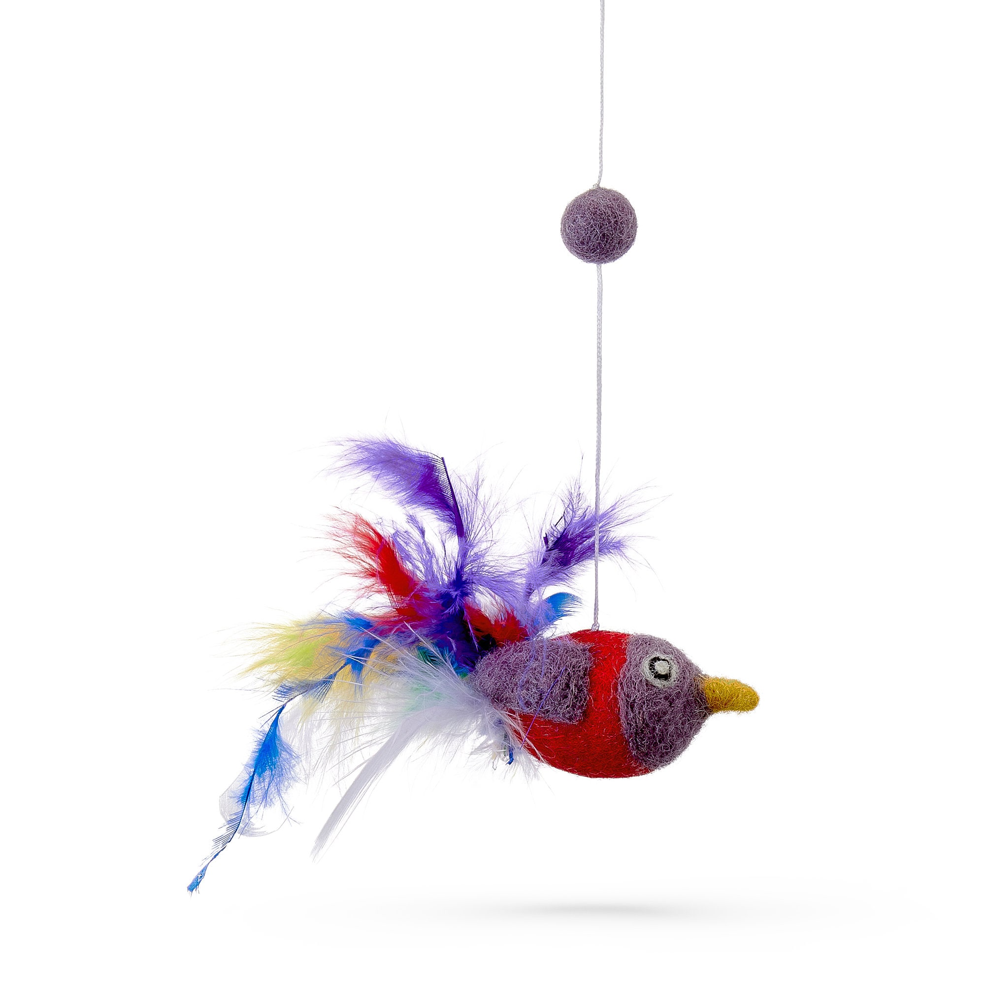 Felted Cat Stick Toy Cat String Bird Toy Handmade Cat Toy Felted Bird Cat Toy Handmade 100 Wool Needle Felted Chemical free Dyes Etsy UK