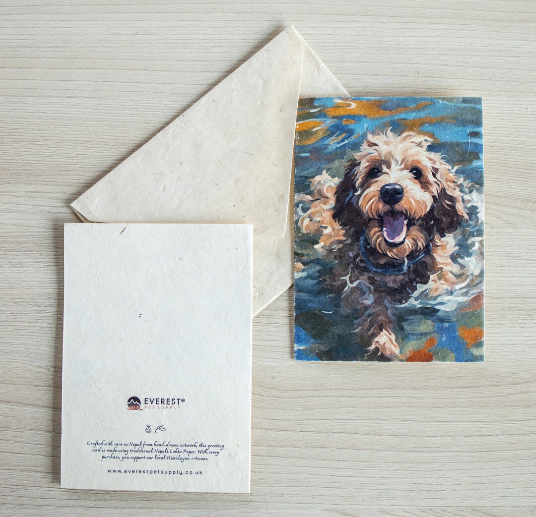Cockapoo Greeting Card A6 Size, Printed on Nepali Handmade Lokta Paper ...